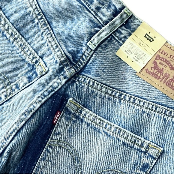 👖💙 LEVI’S Ribcage Straight Ankle Jeans | Sz 26 x 27 | Distressed Light Wash NWT - Picture 7 of 9